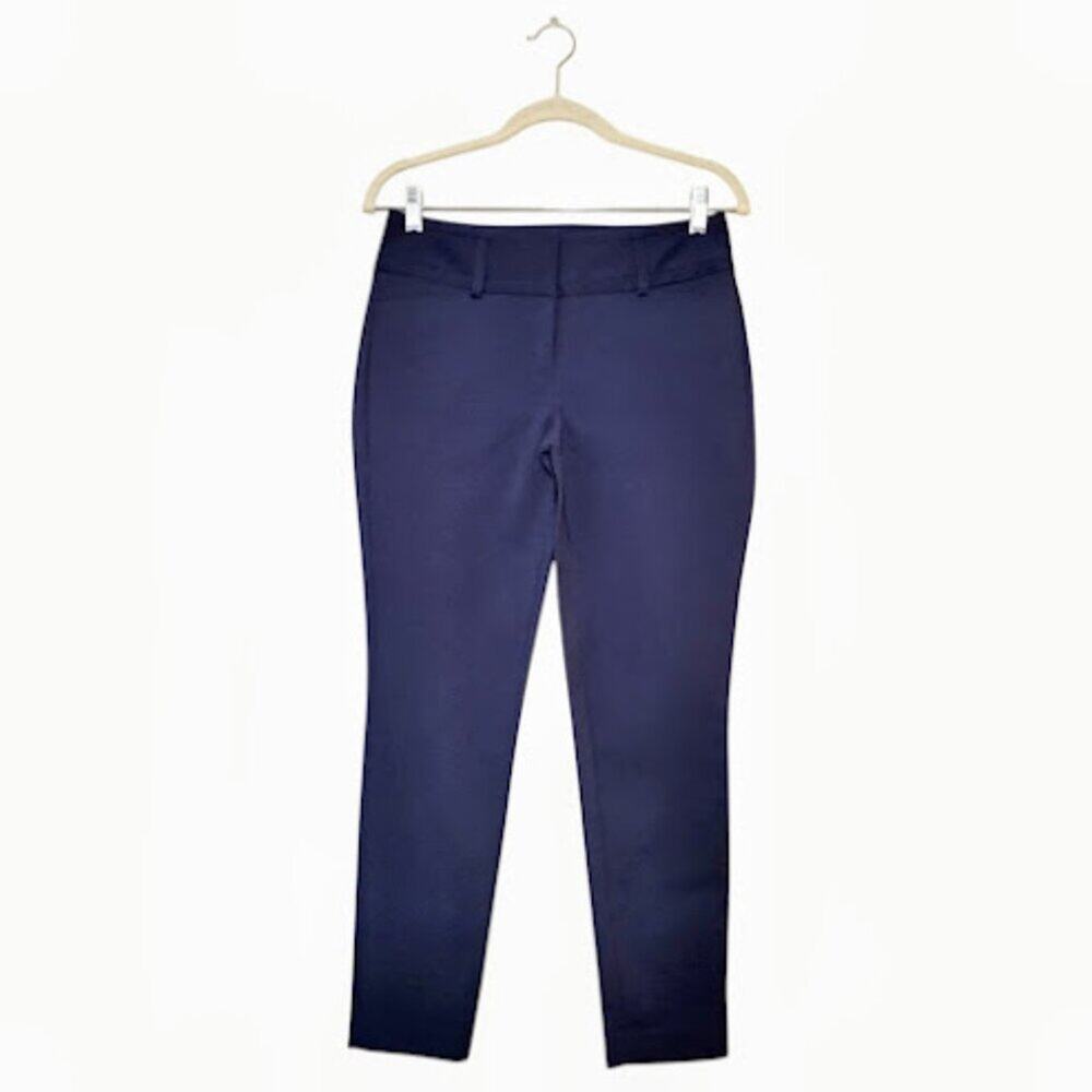 DONNA KARAN High Rise Straight Leg Stretch Dress Pants Cotton Blend Structured 4